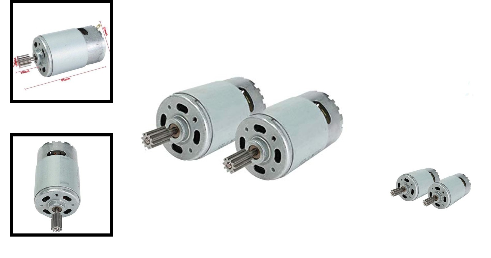 Superior 2 Pcs RS550 24V Electric Motor Set for Kids Ride-On Cars – 35000 RPM