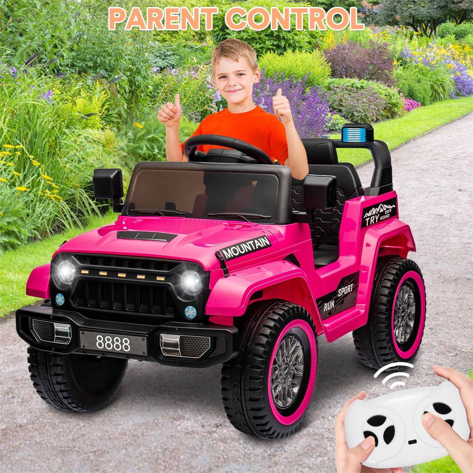 Garvee 12v Electric Ride-on Truck for Children,Battery-Powered Vehicle with RC