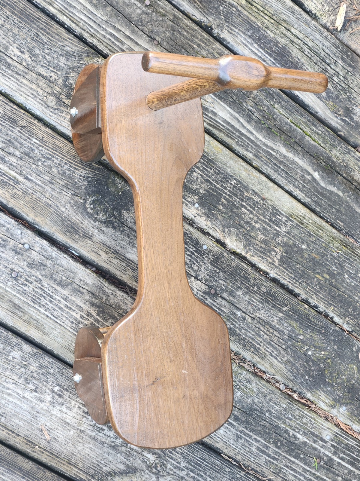 Wood Scooter Handmade Ride On Toy Ping Pong Ball Noise Maker Vintage Folk Art