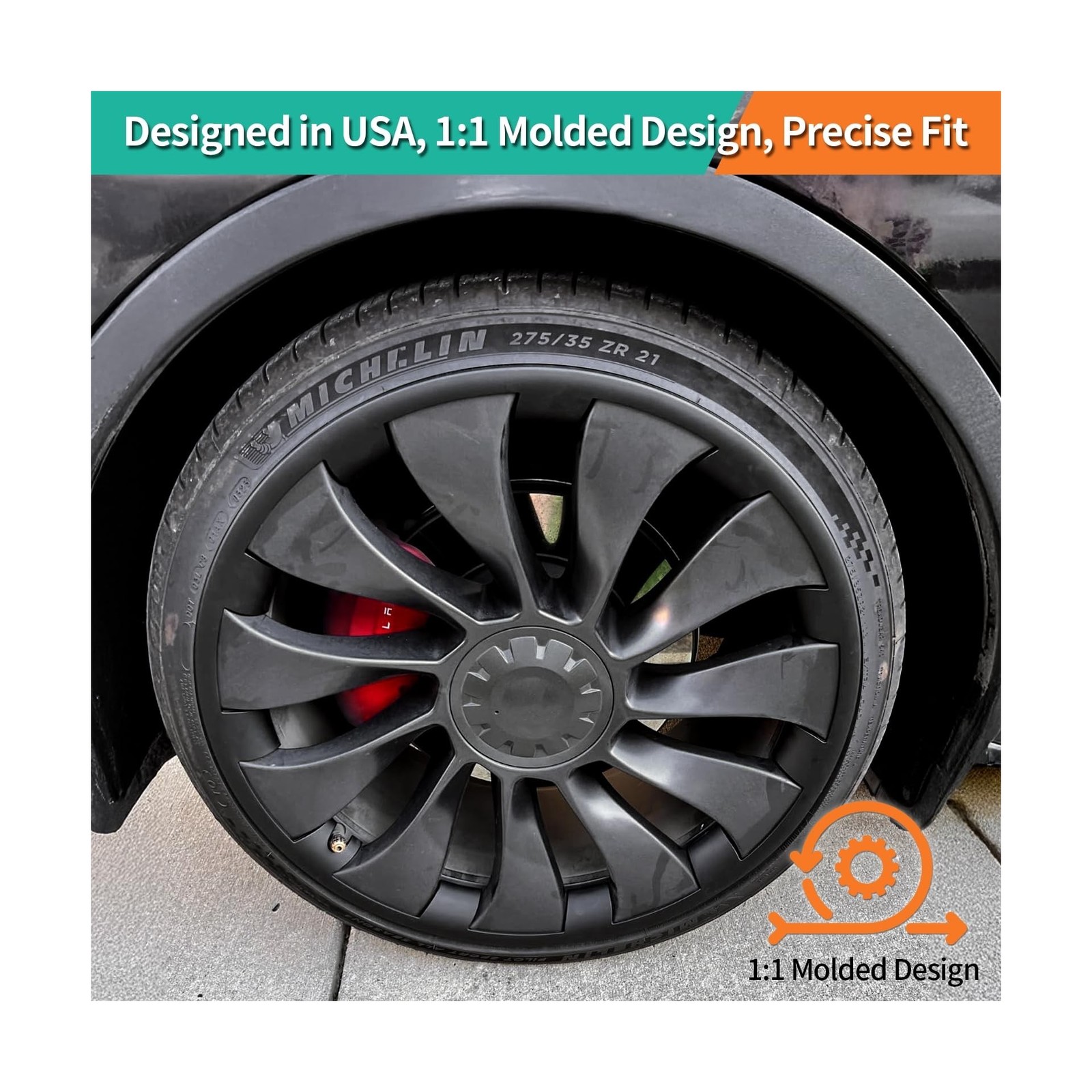 Tesla Rim Protector Model Y 21 inch|Fit 21 Inch Überturbine Wheel Covers 20