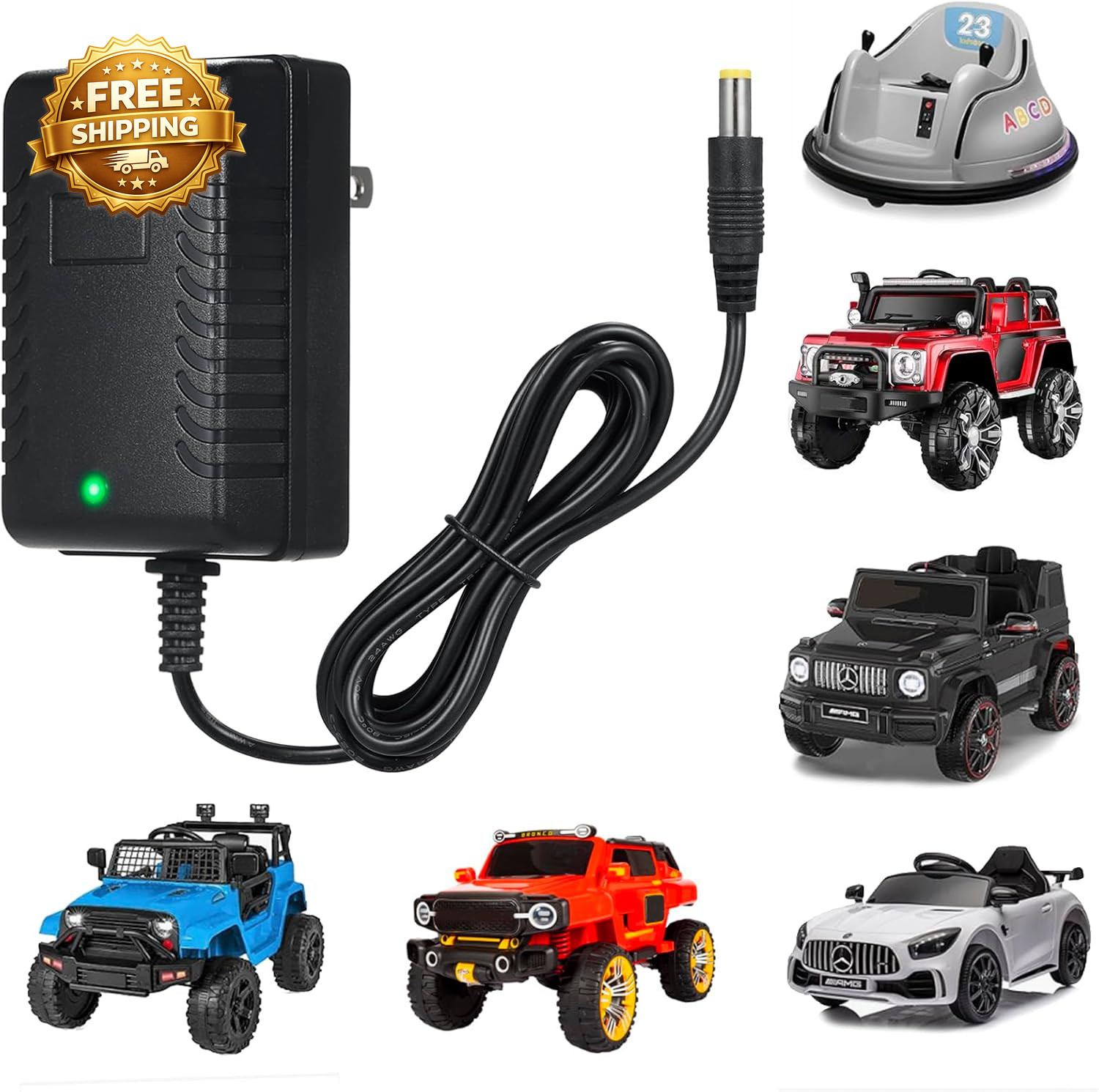 12V Kids Charger for Ride on Car 12V Various Electric Ride-On Toys Car Battery
