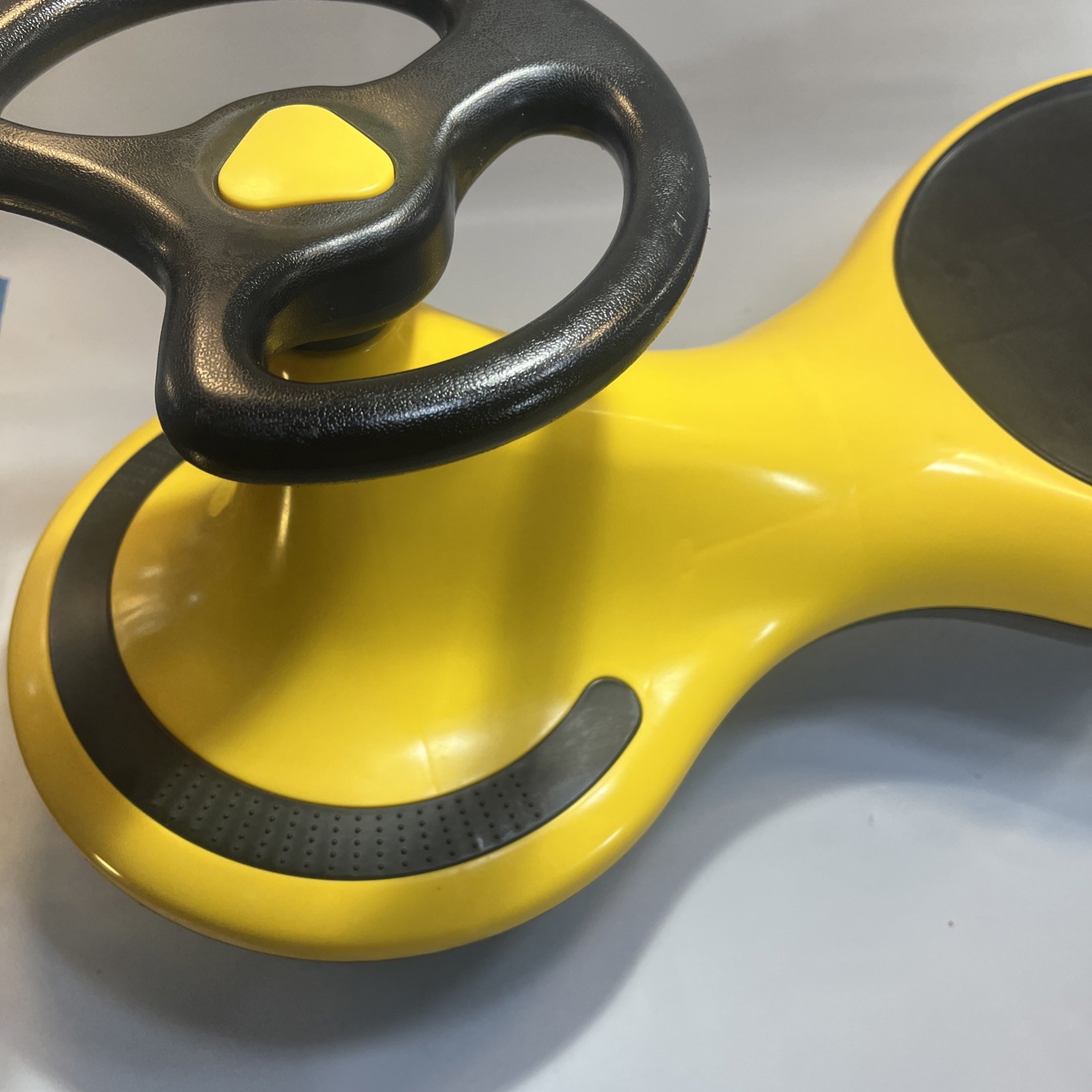 Kids Wiggly Ride-On Yellow Car Toy Light Up Wheels Ride Vehicle
