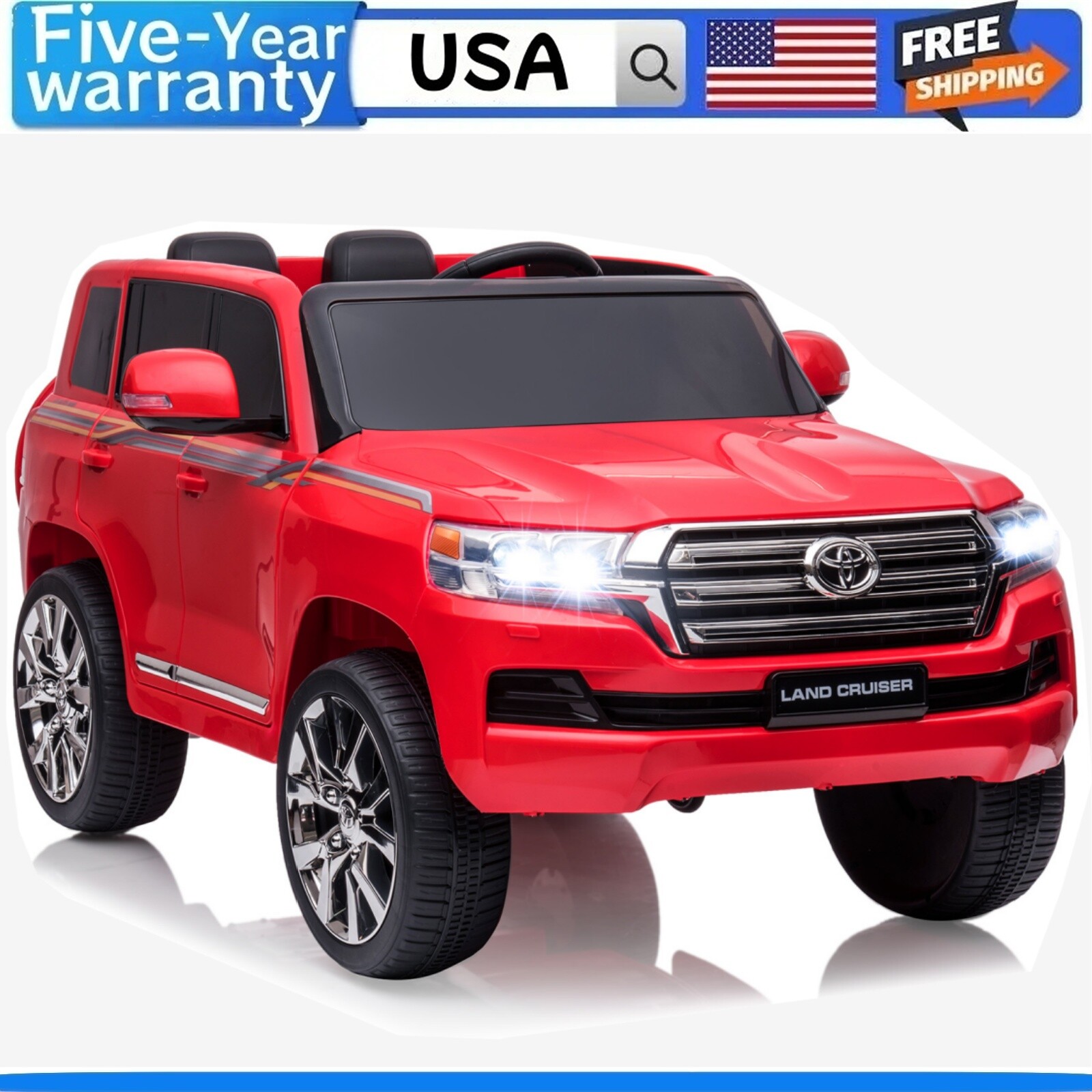 Electric Kids Ride on SUV Car 2 Motors Battery Operated 3 Speed LED Lights Music