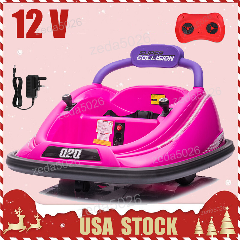 12V Ride On Bumper Car 360° Spinning for Kids Electric Toys w/ Remote Control