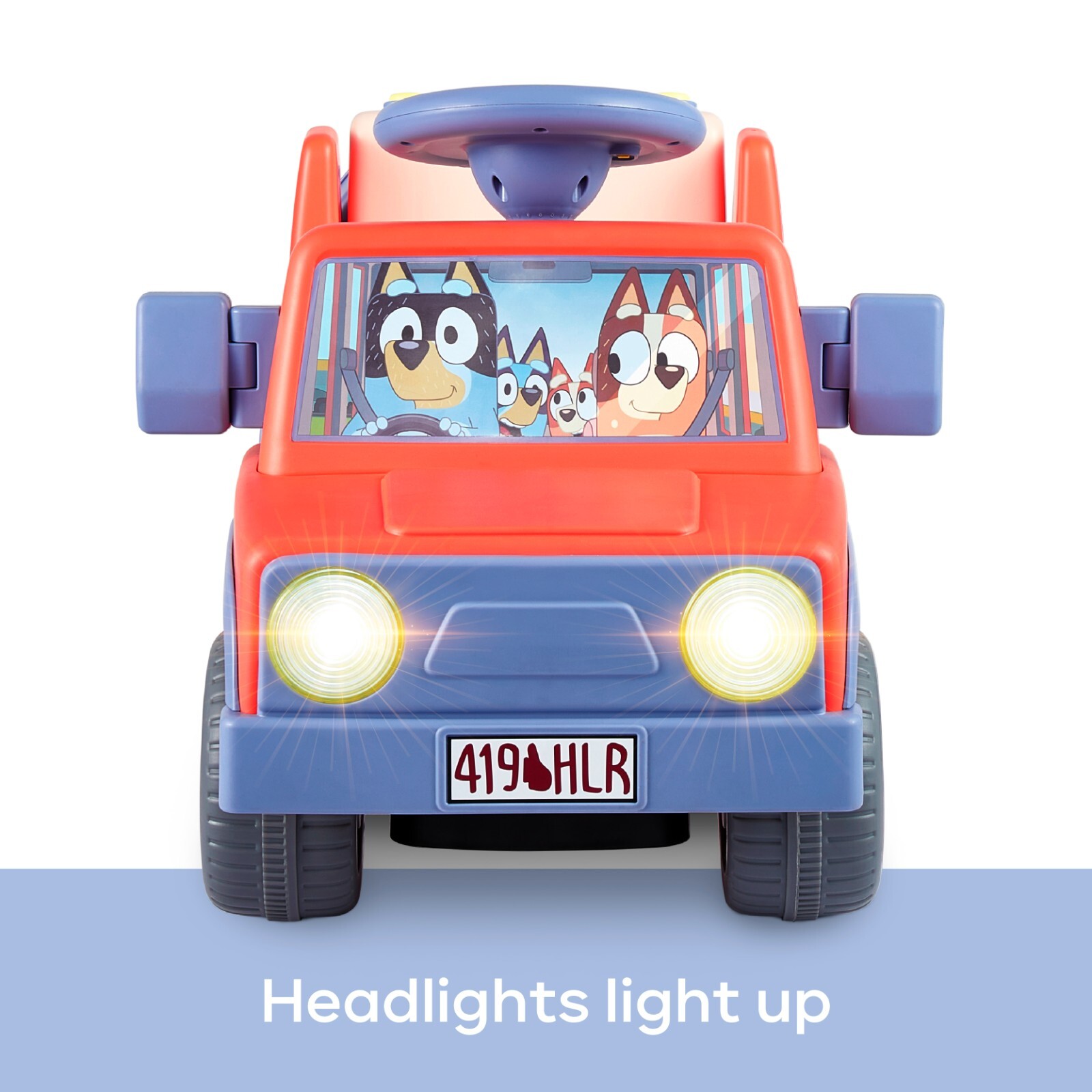 Bluey 6V Ride On Car for Kids with Sound Effects & Music