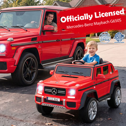 12V Licensed Mercedes-Benz Kids Ride-On Car w/ Remote Control – Red