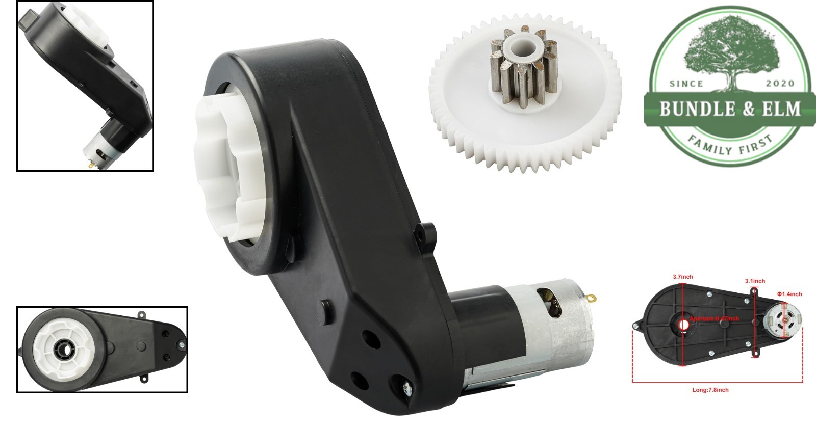 550 30000RPM Gearbox Replacement with 12V Motor for Electric Ride On Car