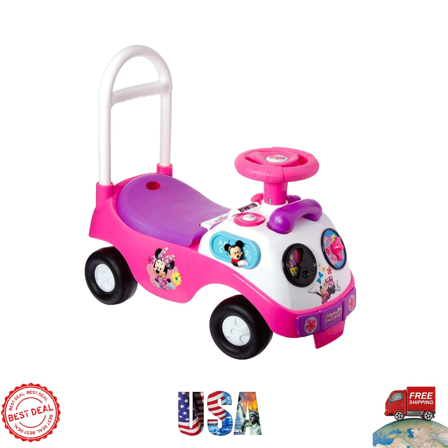 Kiddieland My First Minnie Mouse Ride On Toy – Lights, Sounds & Educational Fun