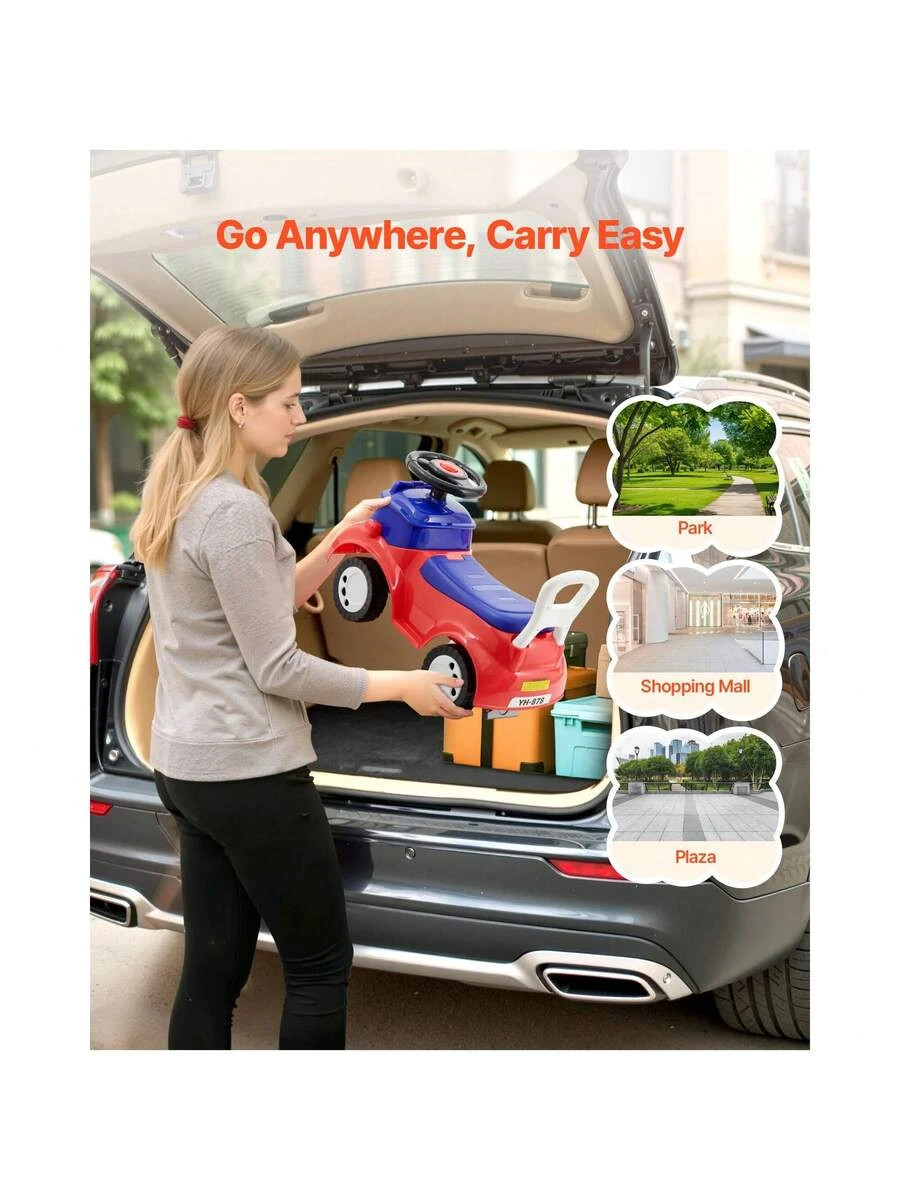 Ride On Push Car Toddler 19-36 Months Music Storage 55lbs Boys Girls