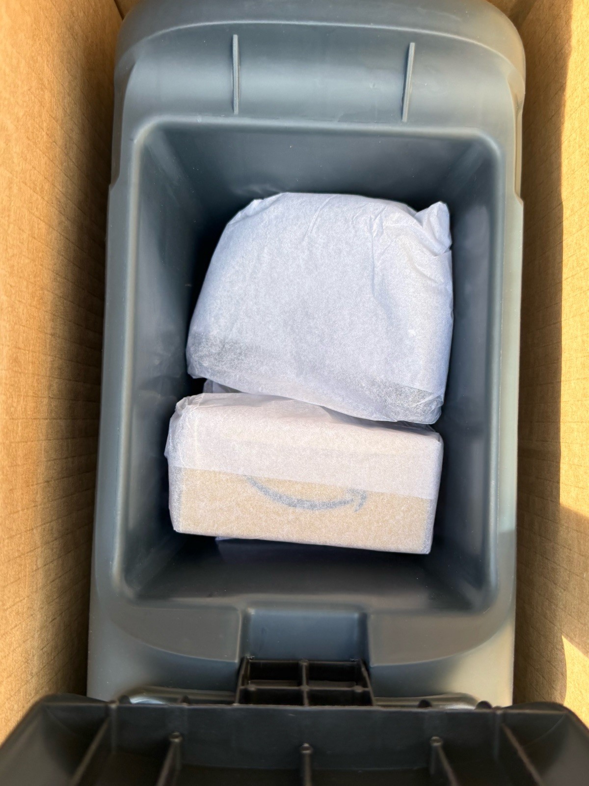 Amazon Delivery Van Ride on Toy for Kids, Blue Toddler Ride on Toy for Ages 2+