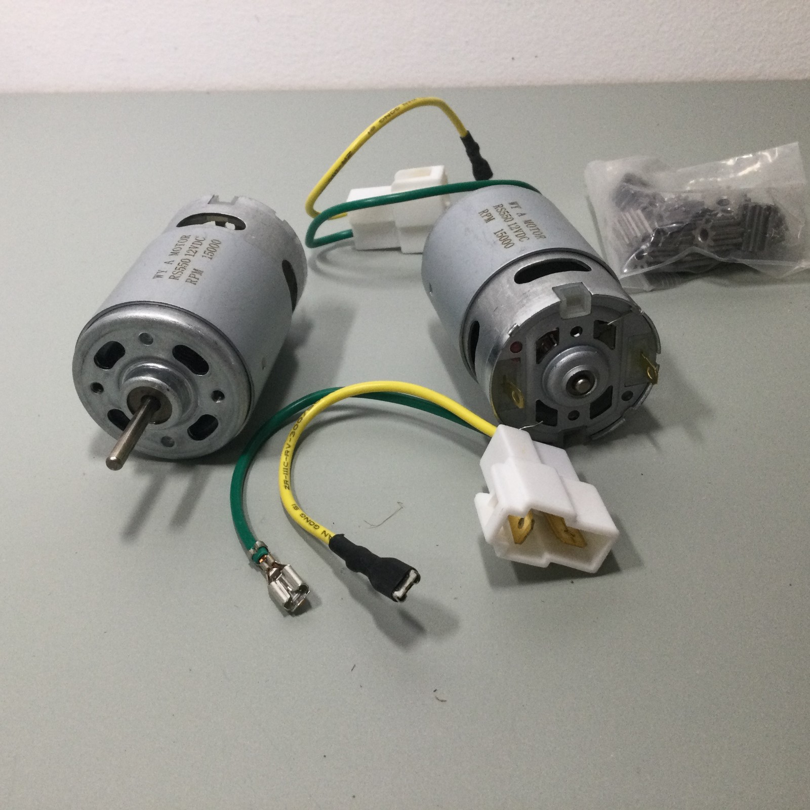 2 Pcs 12V RS550 15000RPM Electric Drive Motor for Power Wheels Upgrade,18 Volt M