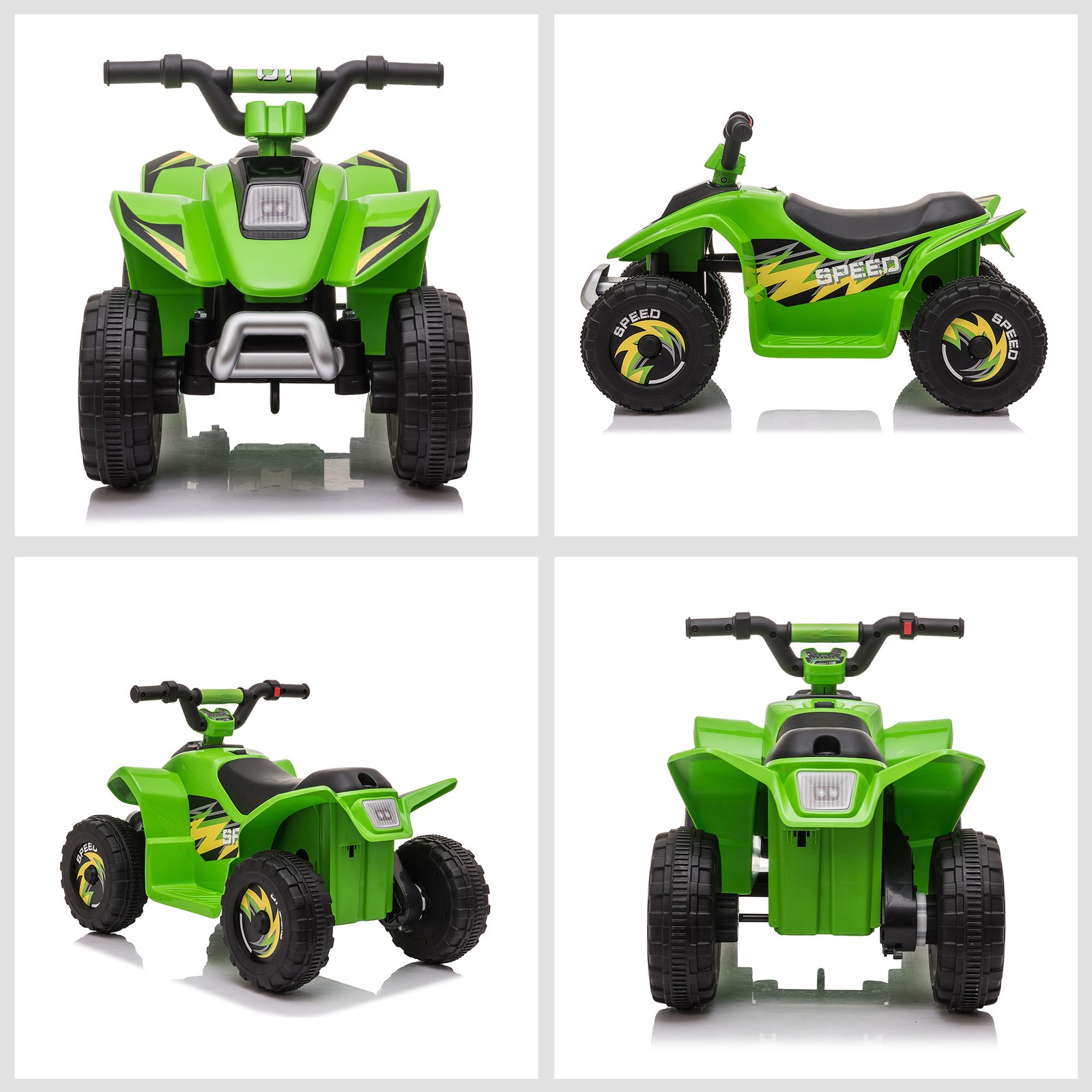 6V Kids Electric Ride on Car with Big Wheels 18-36 Months Old Green