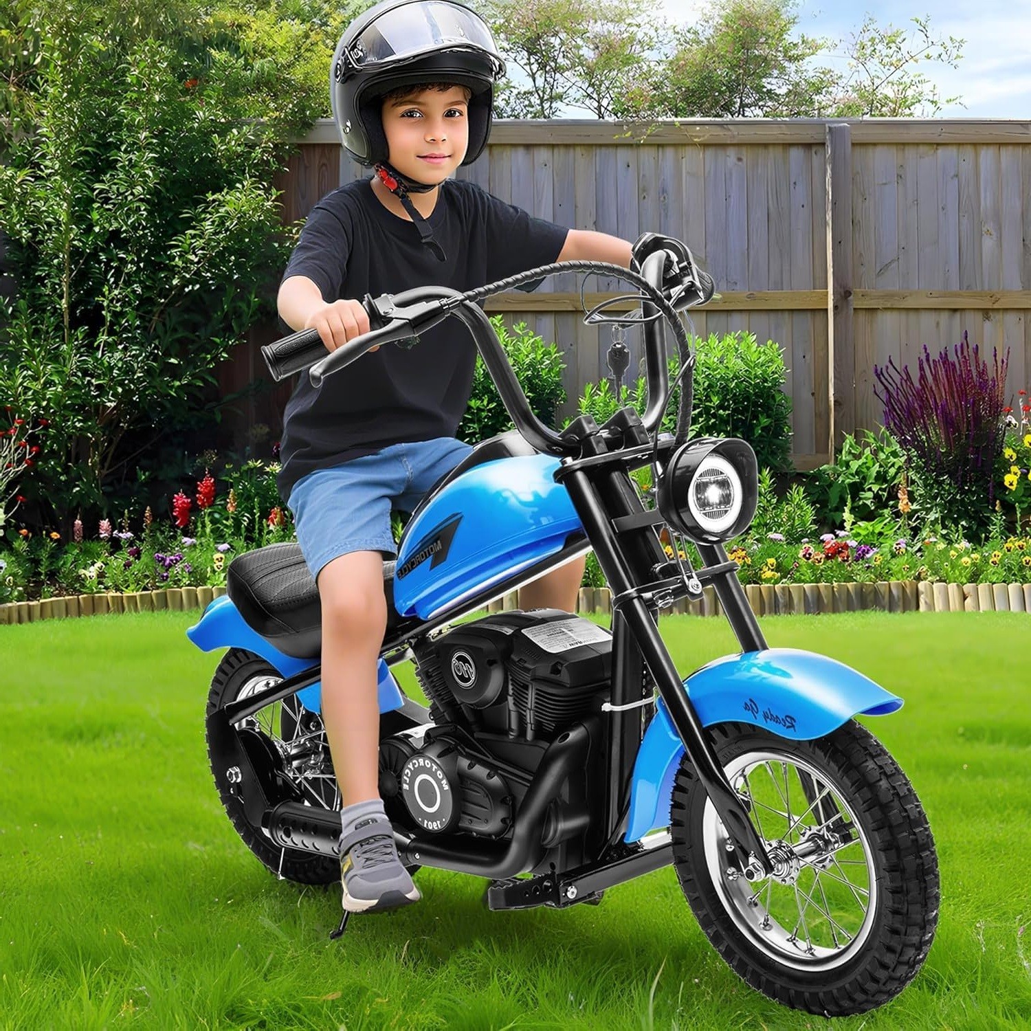 24V Kids Electric Dirt Bike,14 Mph Powerful Off-Road Motorcycle for Ages 6-12yrs