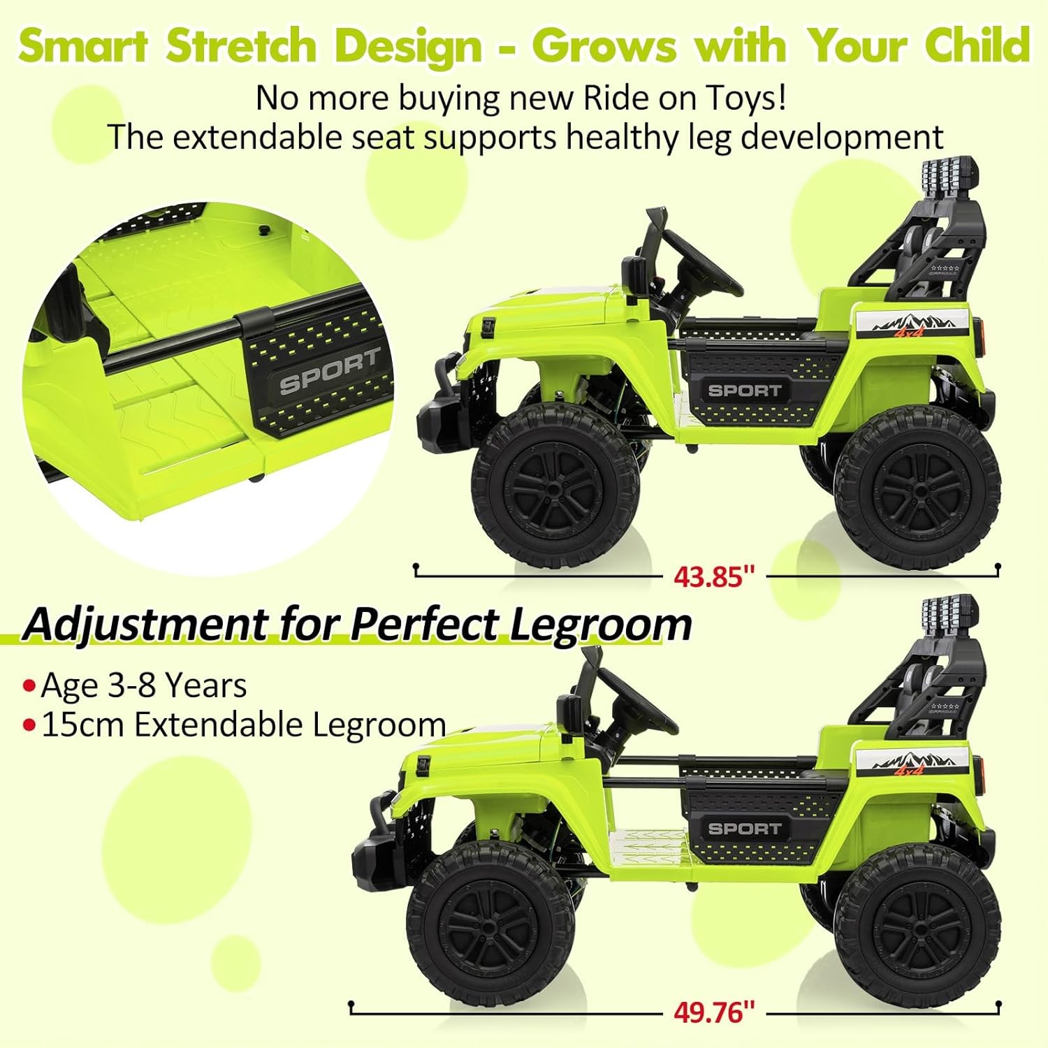 24V Powered Battery Truck 2 Seater Kids Ride On Car w/ Parent Remote Control