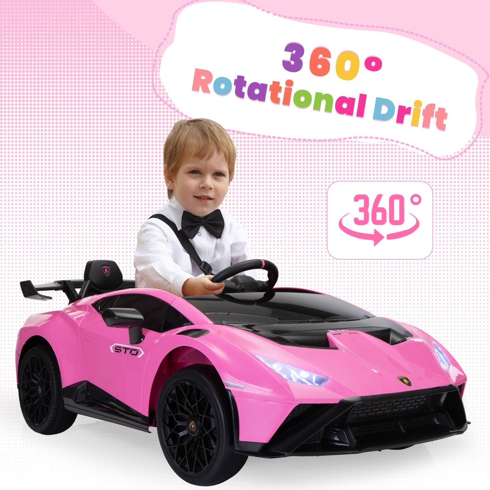 24V Lamborghini Licensed Ride on Car for Kids, Electric Toys w/ Remote Control