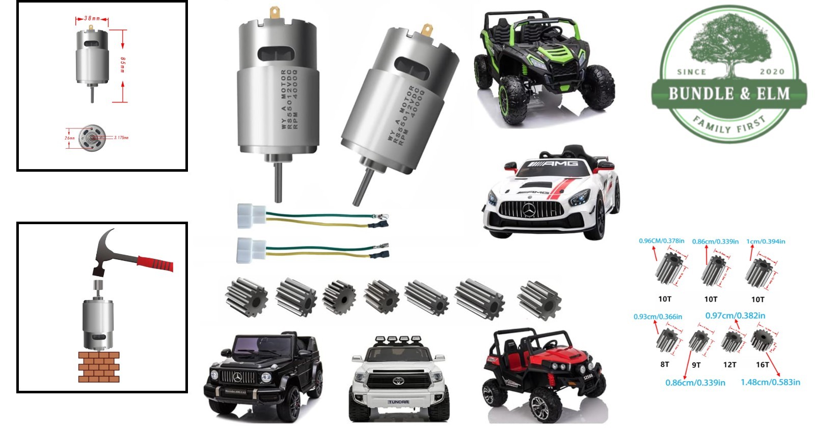 Upgrade Your Kids’ Ride-On Car with 12V RS550 40000 RPM Electric Drive Motors
