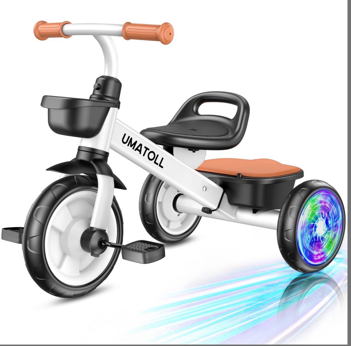 HOT-Qaba Kids Tricycle for Toddlers Age 2-5 w/Adjustable Seat,Toddler Bike for C