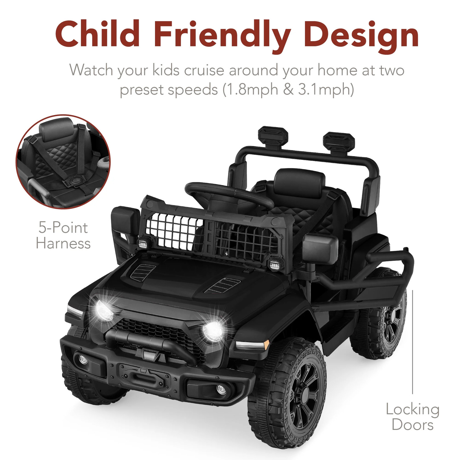 Carro Electrico Para Niños Coche Montable De Jugar Manejar Con Control Remoto..