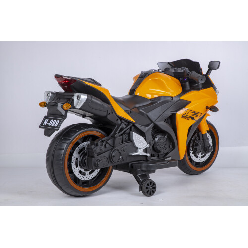 2026 Kids Ride On Dirt Bike 12V Electric Motorcycle Child Training Wheels Orange