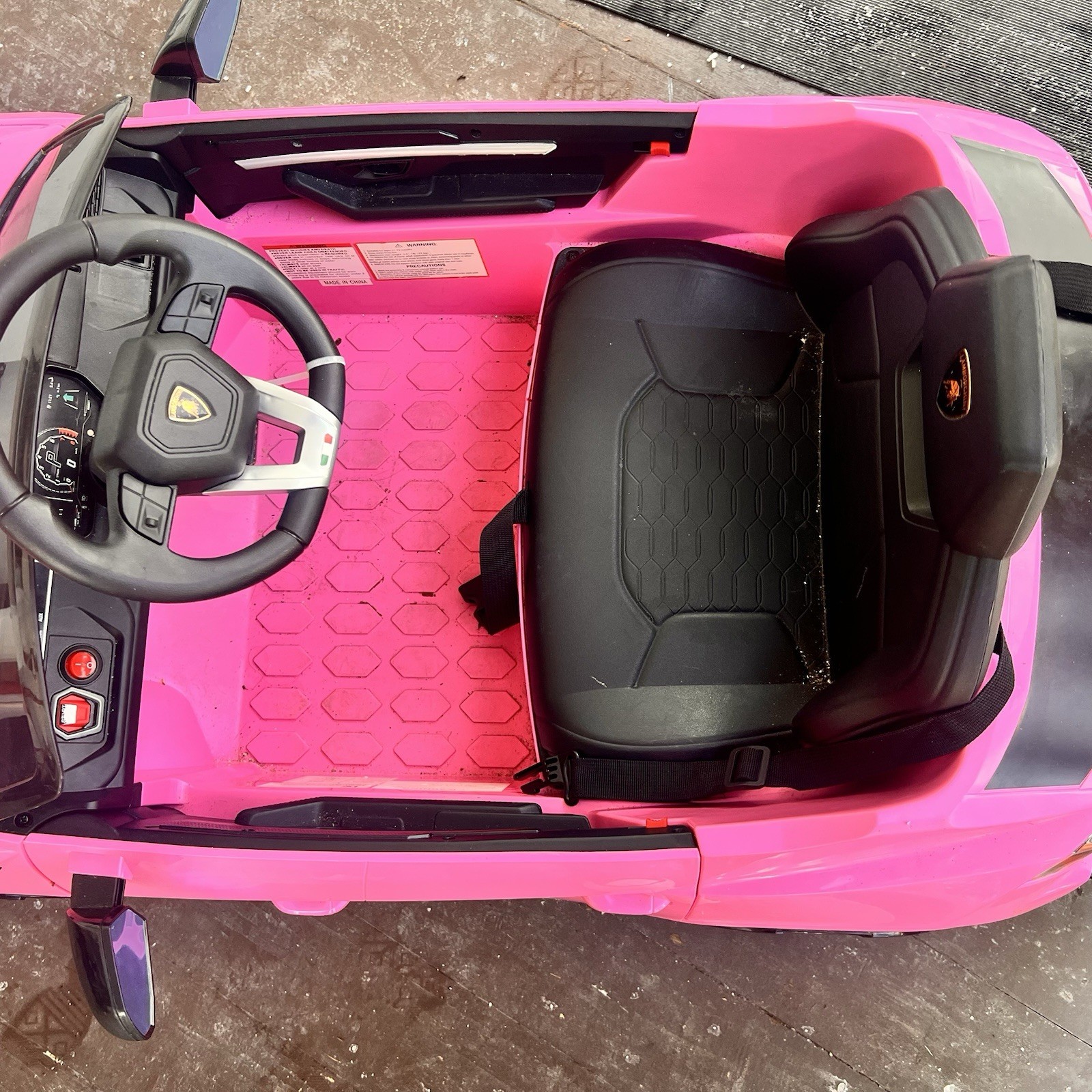 Lamborghini Pink Battery Operated Ride-On Toy Car for Ages 3-7 Years Cars Theme