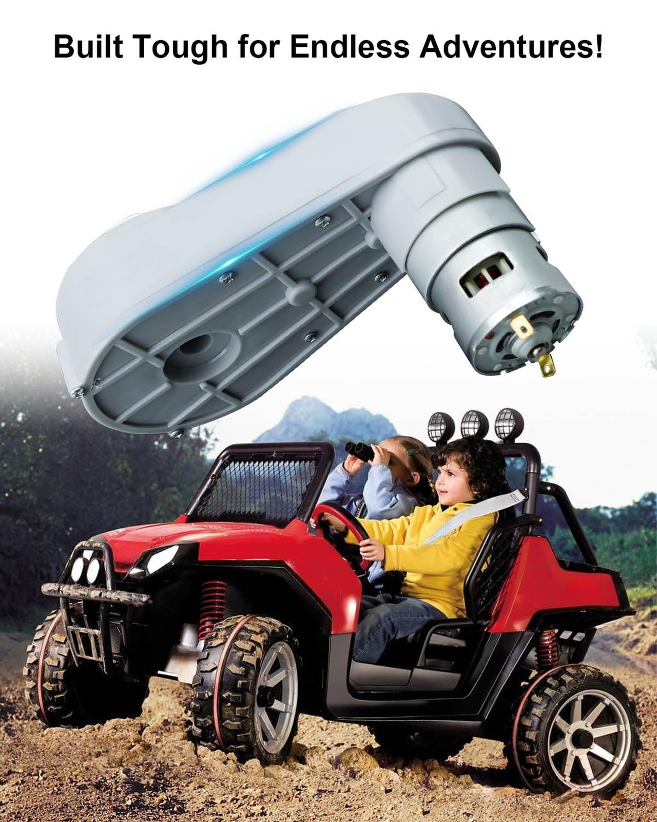 WUMZIJ 2PCS 24 Volt RS775 Kids Ride On Car Gearbox, 18V-24V Children Electric…