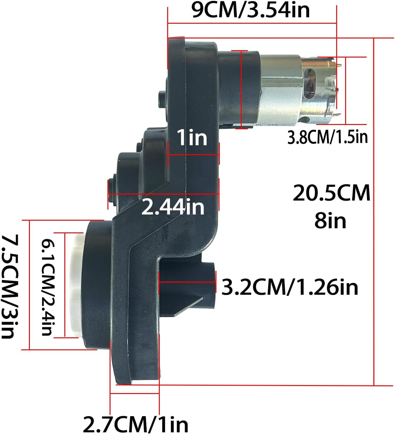 24V High Power Gearbox for Power Wheels, High Torque 24 Volt Motor 30000RPM with