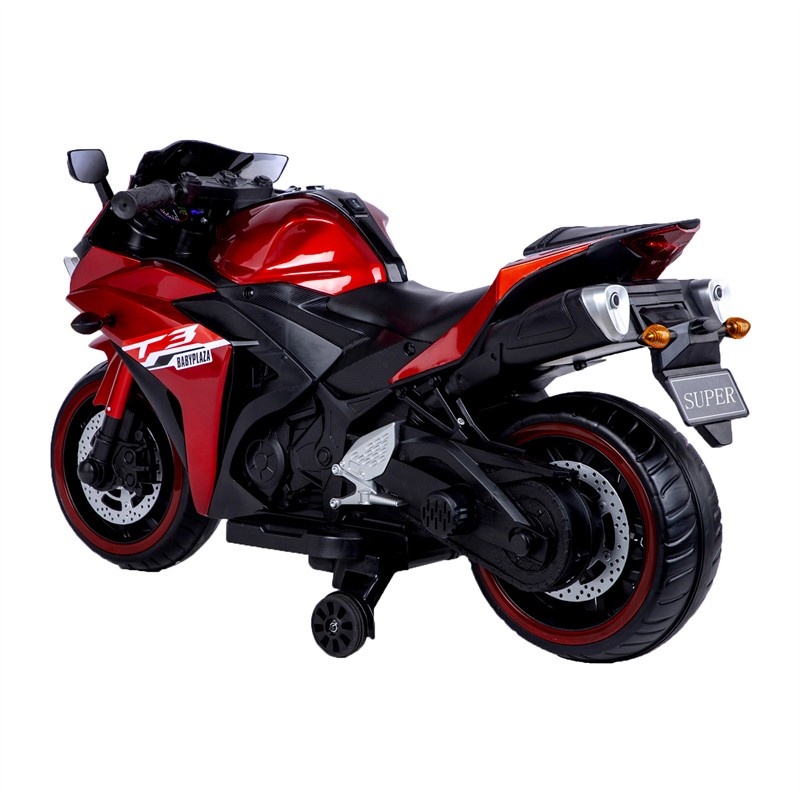 Electric Motorcycle 6/12V Kids Ride On Toy w/ Lighting Wheels for 3-8 Years Old