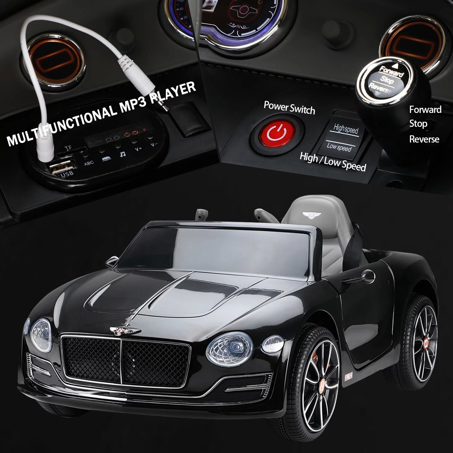 12V Licensed Bentley Kids Ride On Car Kids Gift Electric Toy w/ Remote Control