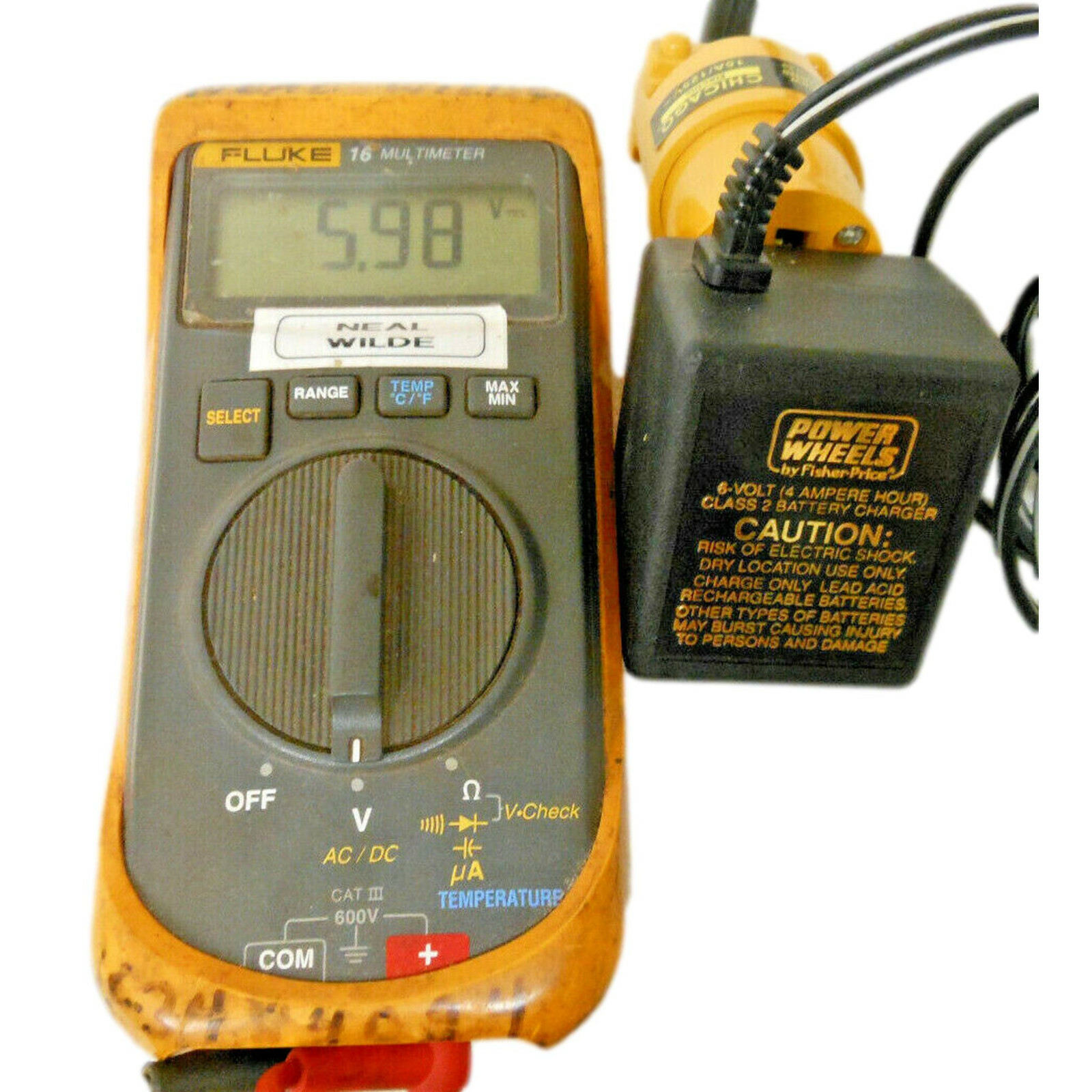 Fisher Price Power Wheels 040135 Adapter Power Supply 00801-0976 6V 400mAh 4Ah