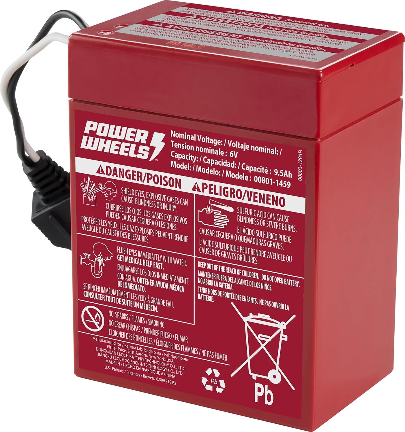 Keep Fun Going with 6V Red Rechargeable Battery for Ride-On Toys – Easy Install