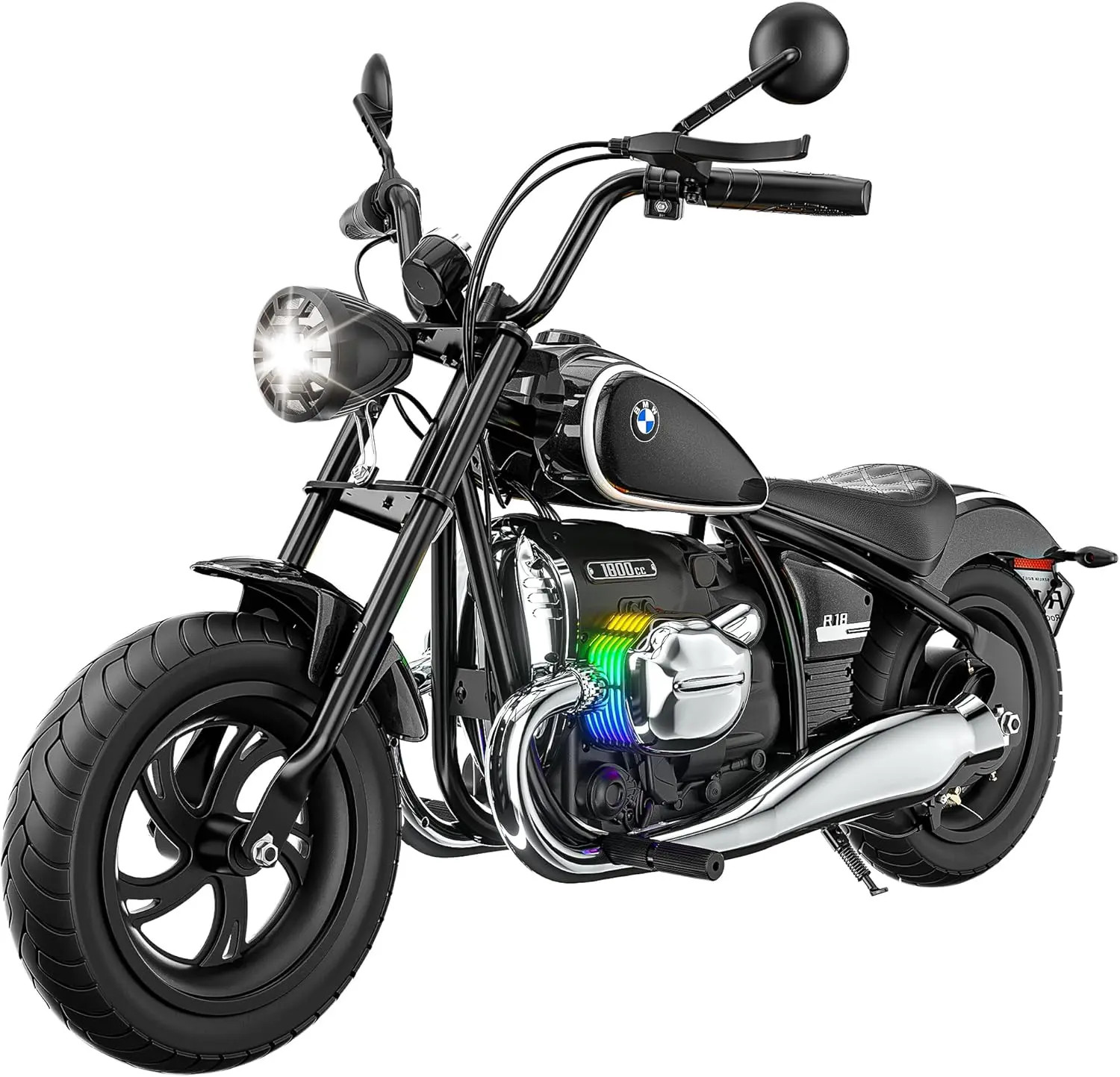 Licensed BMW 24V Electric Motorcycle for Kids 5+, Kids Electric Dirt Bike W/Peak