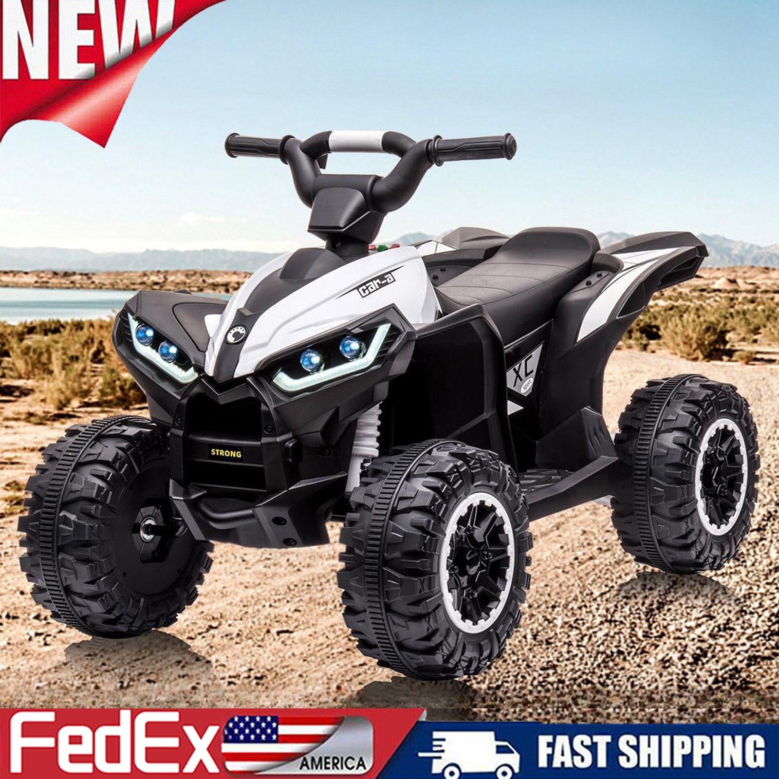 12V Ride on ATV Car for Kids Fun Electric Toys Off-Road Quad With Remote Control