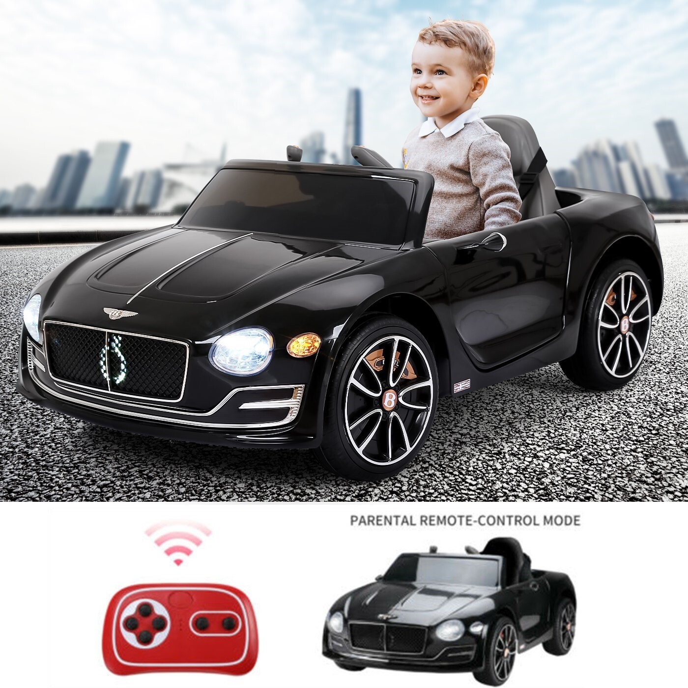 12V Bentley EXP12 Kids Electric Ride on Car Battery Powered Remote Control Music