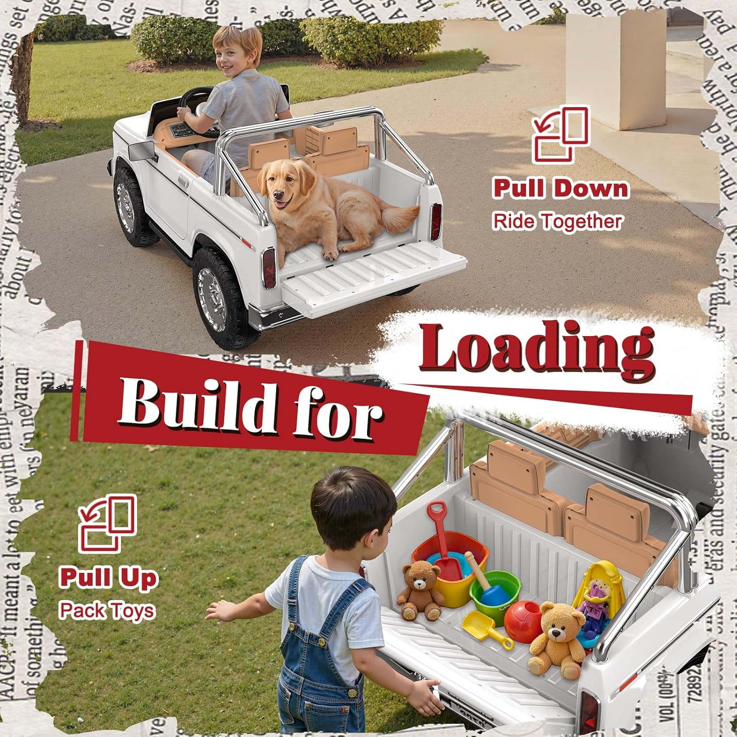 Licensed Ford F-150 24V 2 Seater Ride on Car for Kids, 4X100W Motors for All-Ter