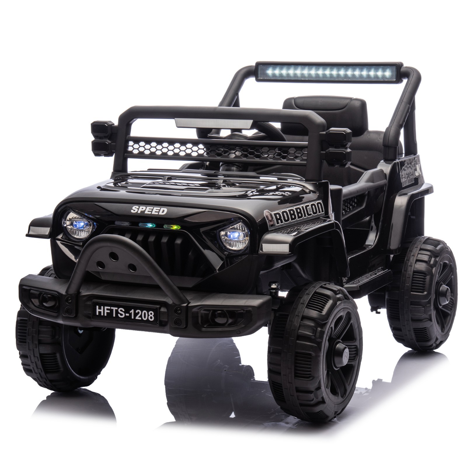12V Kids Electric Car 6 Power Wheels Ride on Jeep Truck Toy with Remote Black