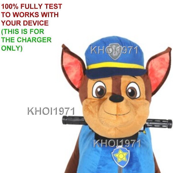 WALL charger AC adapter FOR 8804-70 Dynacraft Paw Patrol 6V Plush CHASE Ride-on