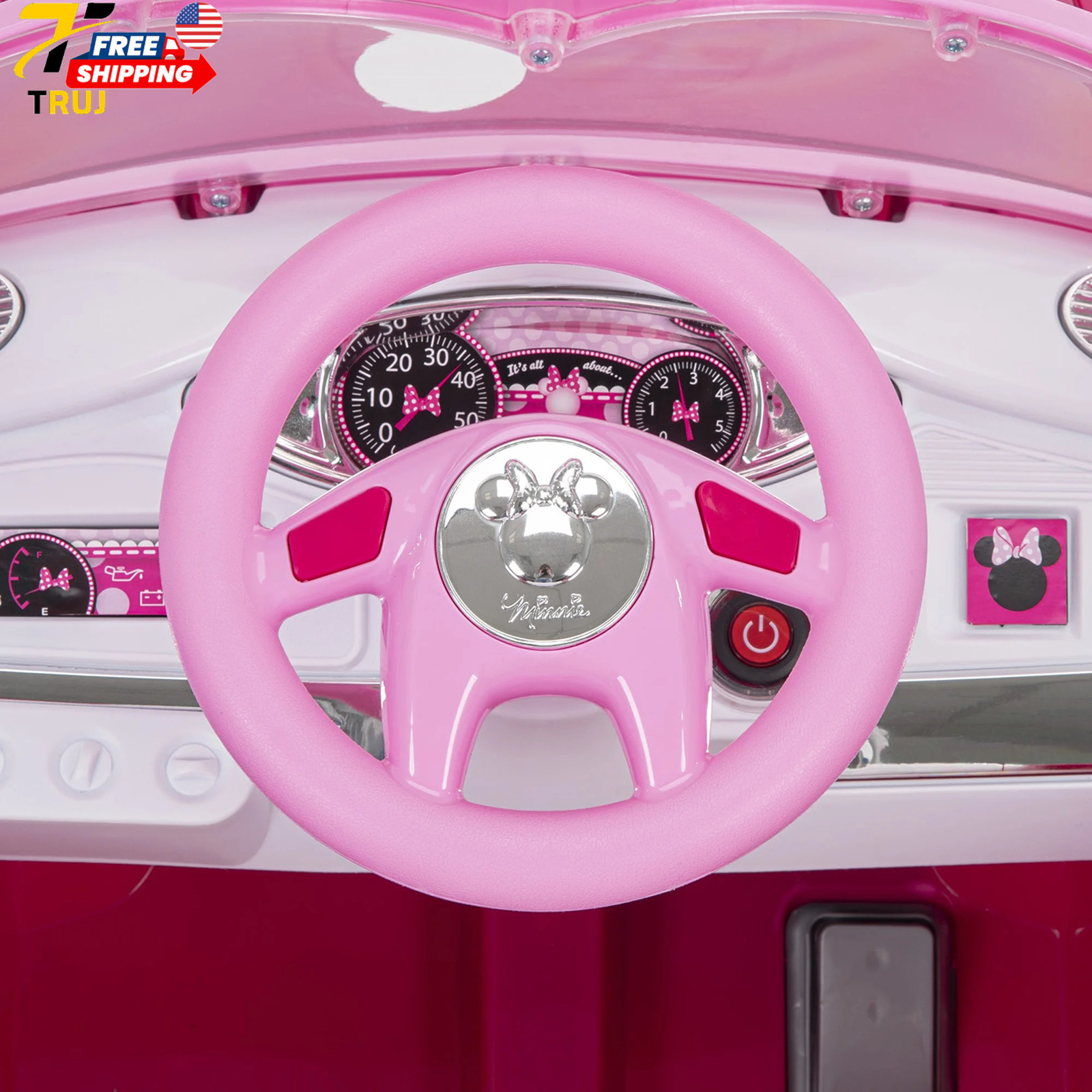 Minnie Mouse Convertible Car 6 Volts Electric Ride-on For Children Ages 3+ Years