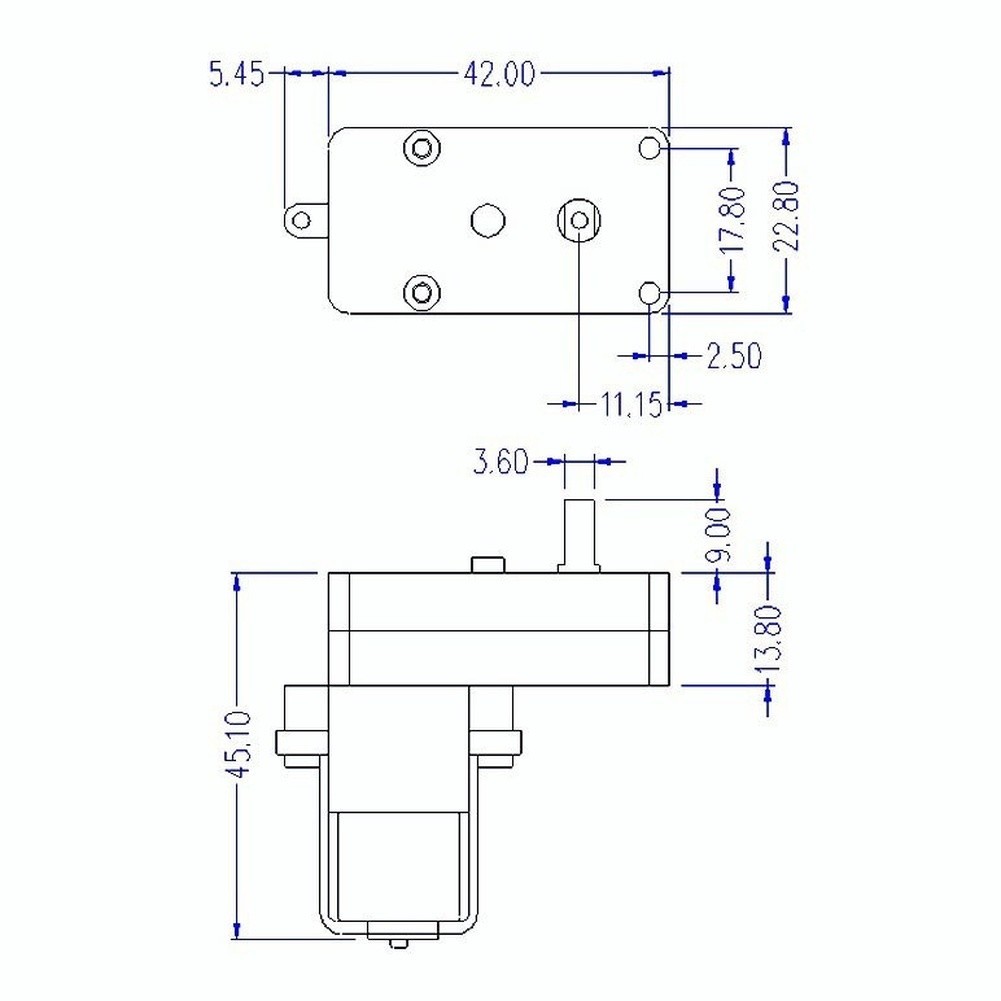 6V Brushed Gear Motor 210RPM L Configuration for TT Motor Robot Car Use
