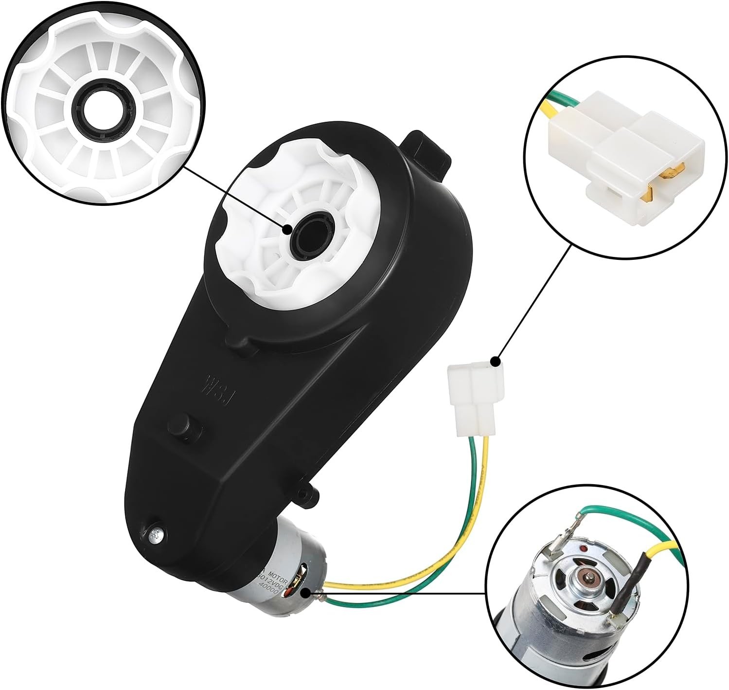 12V Ride On Upgrade Motor Gearbox 2Pcs12V RS550 40000RPM Powered Wheels Elect…