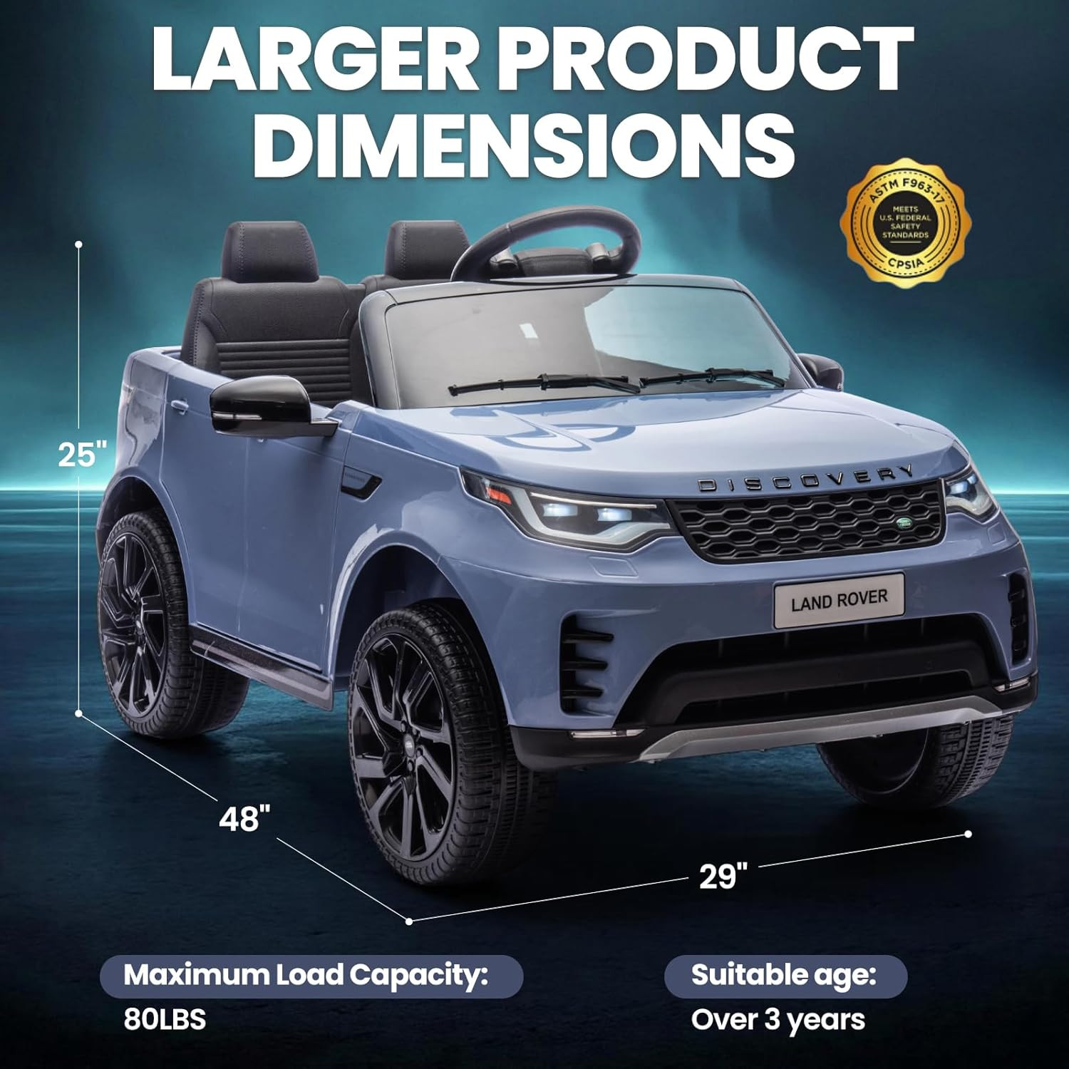Ride on Car for Kids -12V Licensed Land Rover Electric Ride on Toy with Parental