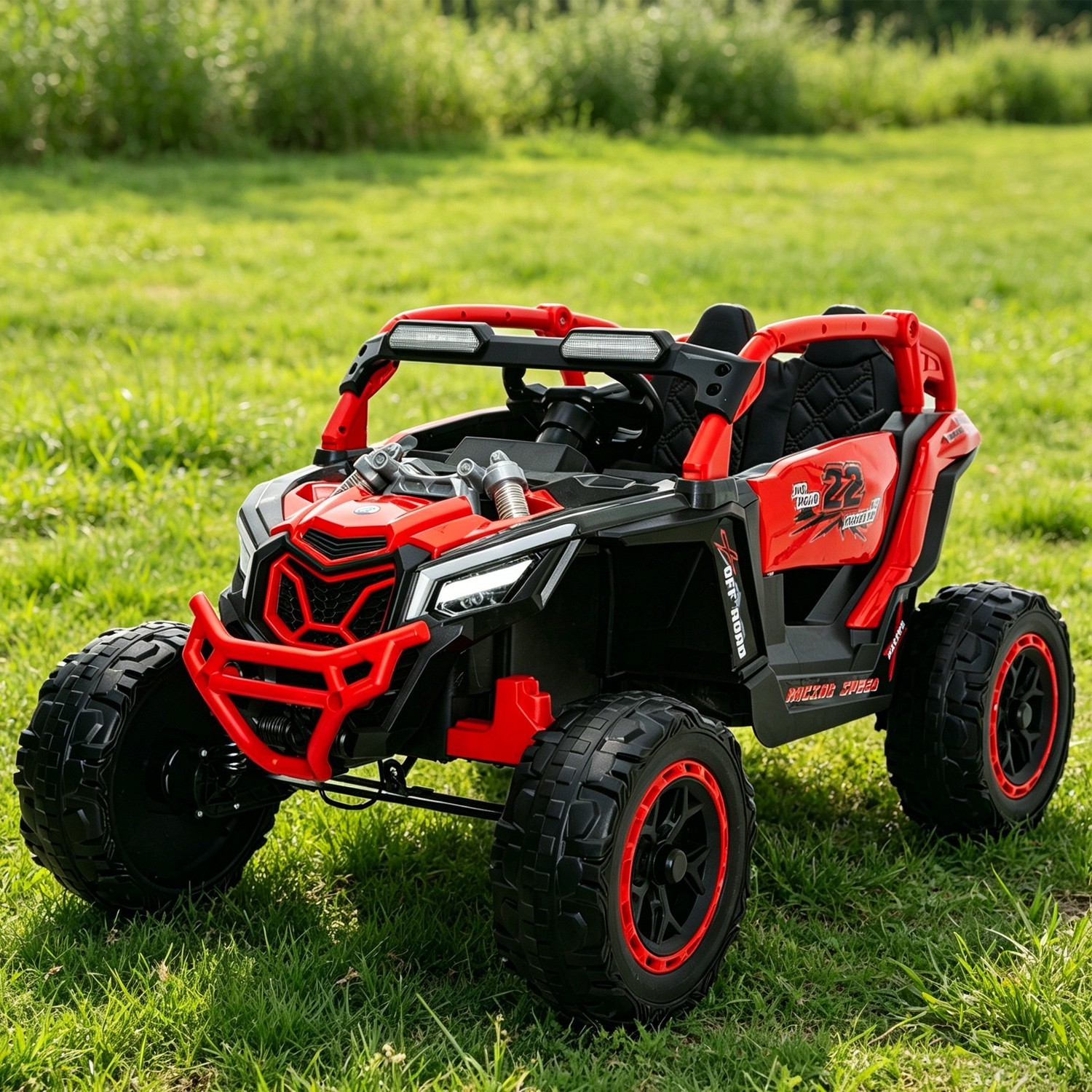 24V Kids Electric Car Ride on UTV Battery Power Wheels with Remote Control, Red