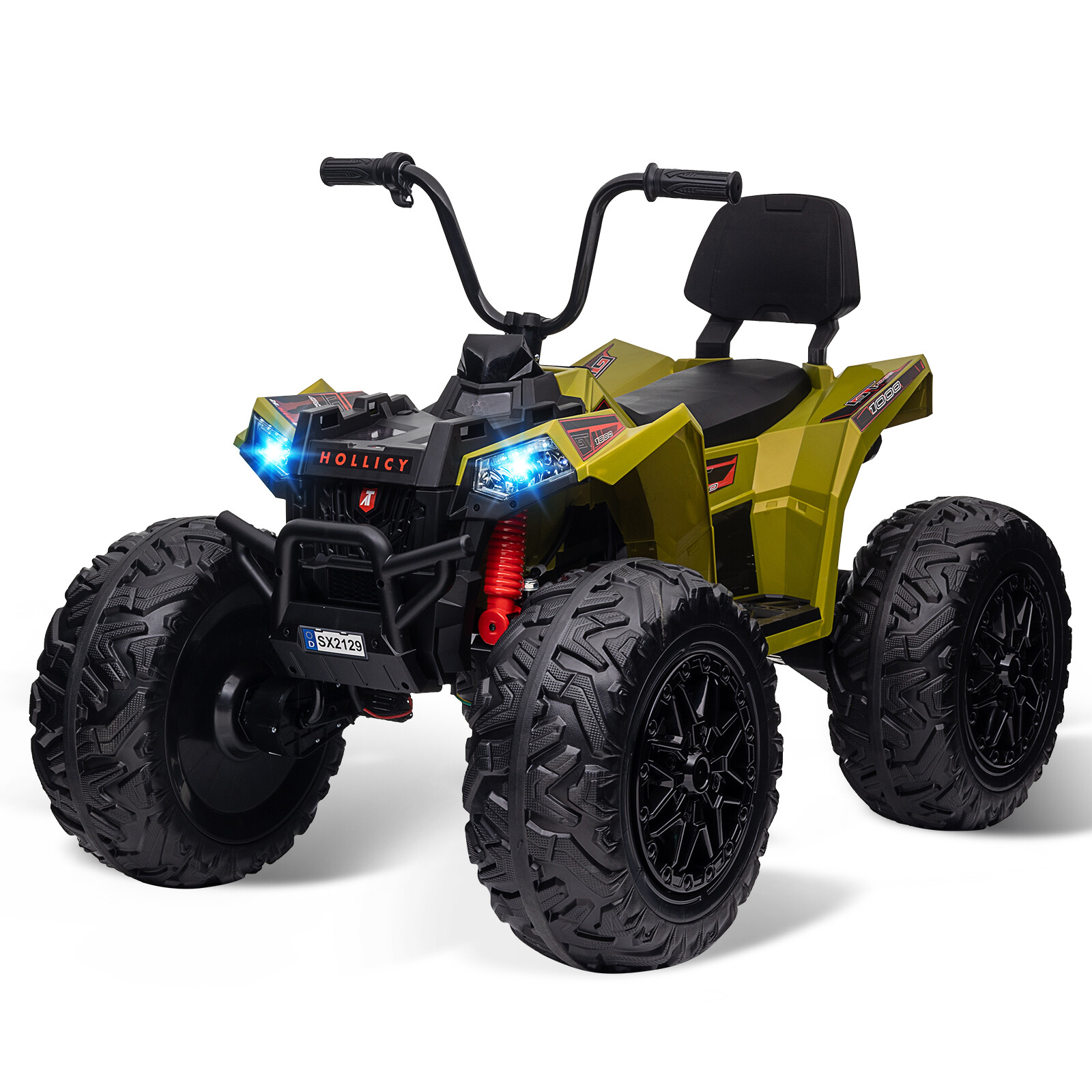 Kids ATV Car, 24V Ride On Car 4WD Quad Electric Vehicle, 4x80W Powerful Engine