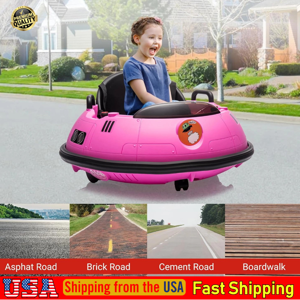 12V Ride On Car Electric Ride On Car for 3-8yrs w/Remote Control LED Lights US