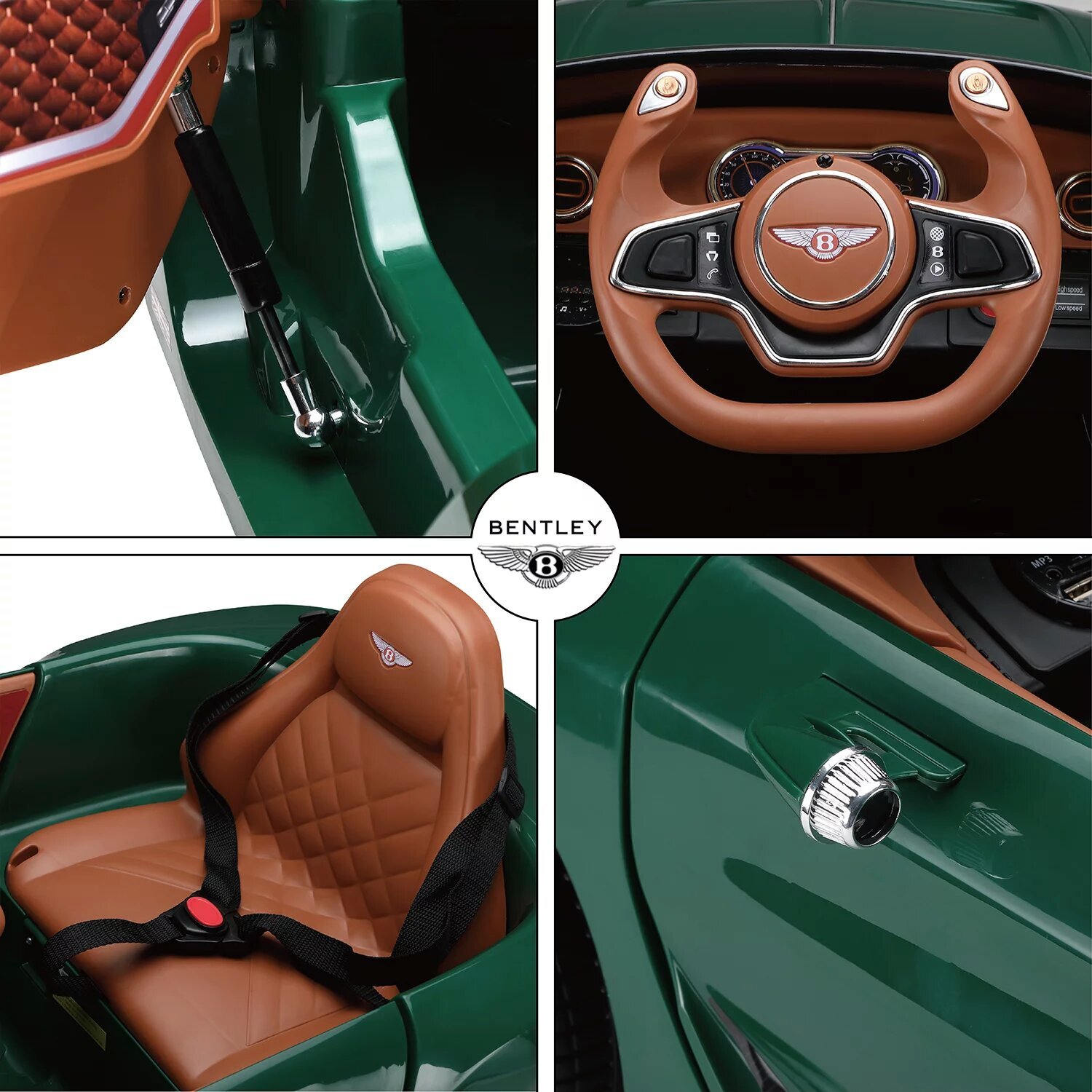 12V Kids Electric Ride On Licensed BENTLEY Style Toys Car w/Remote Control LED