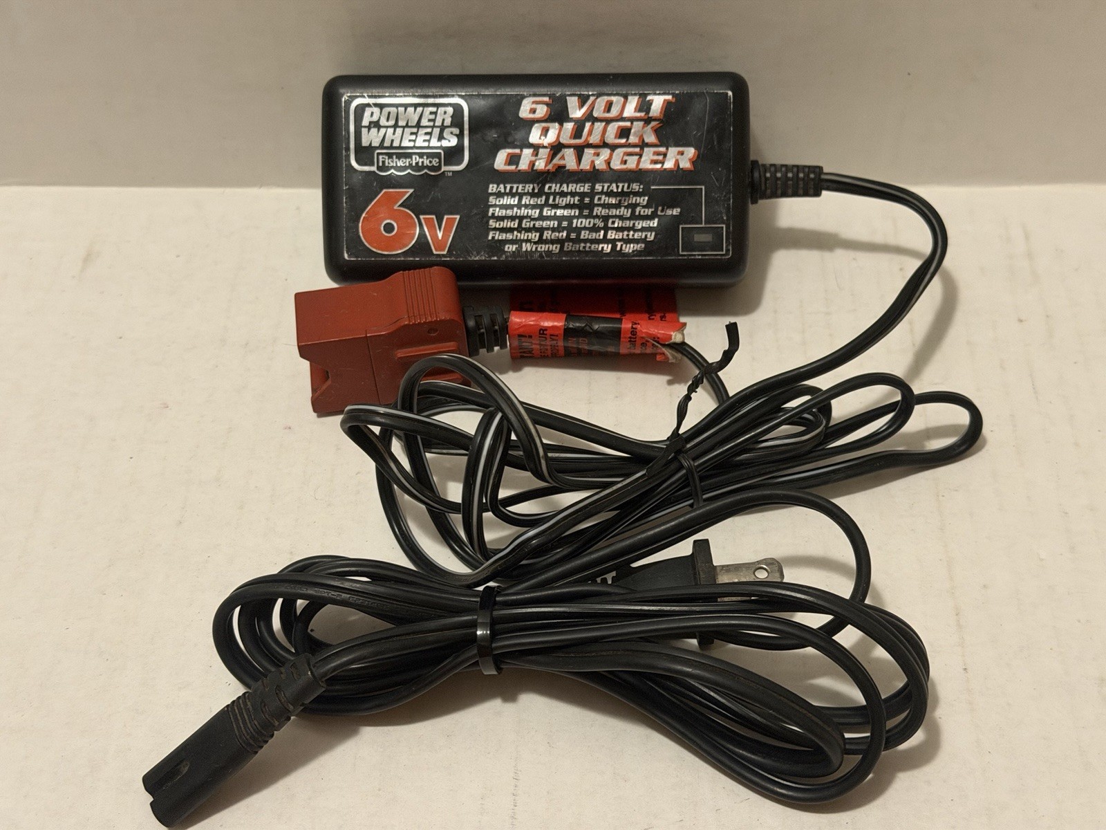POWER WHEELS FISHER PRICE 6 VOLT QUICK BATTERY 6V 2.5A FAST CHARGER 00801-1484