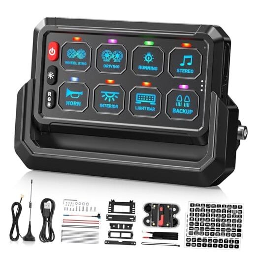 Wireless Switch Panel 8 Gang with Remote Control 8 Gang Wireless Switch Panel