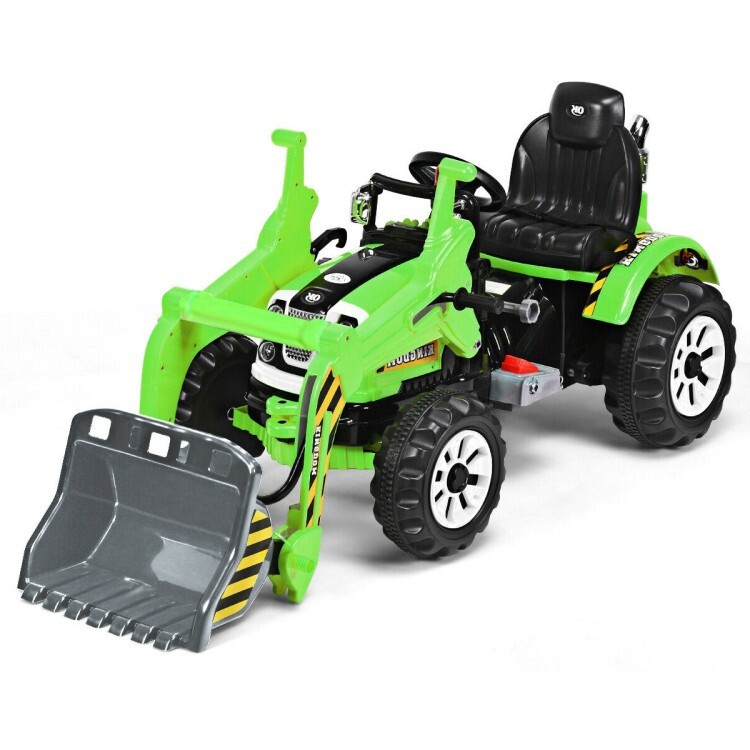 12V Battery Powered Kids Ride-on Excavator Dump Truck Gift Kids With Safety Belt