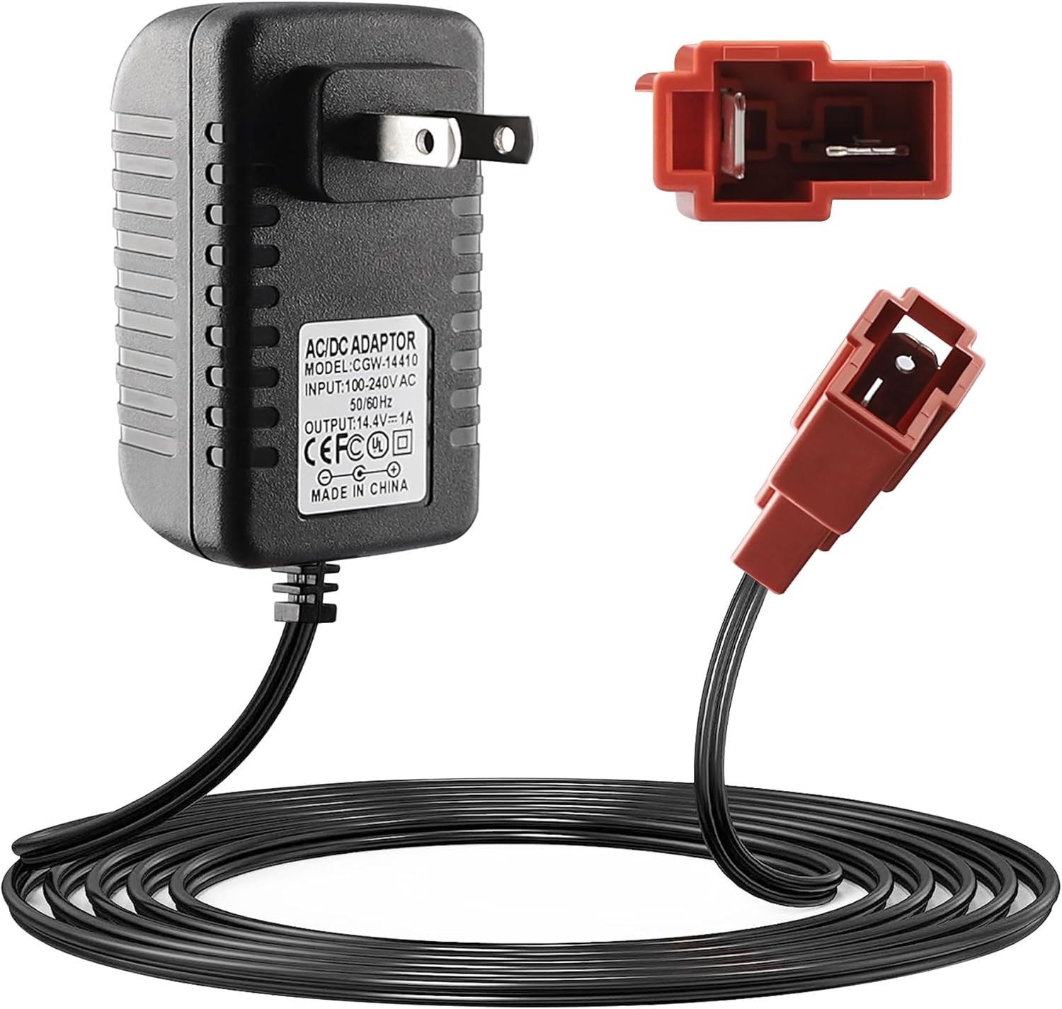 12 Volt Battery Charger for Ride on Toys, 14.4V 1000MA Battery Power Adapter for