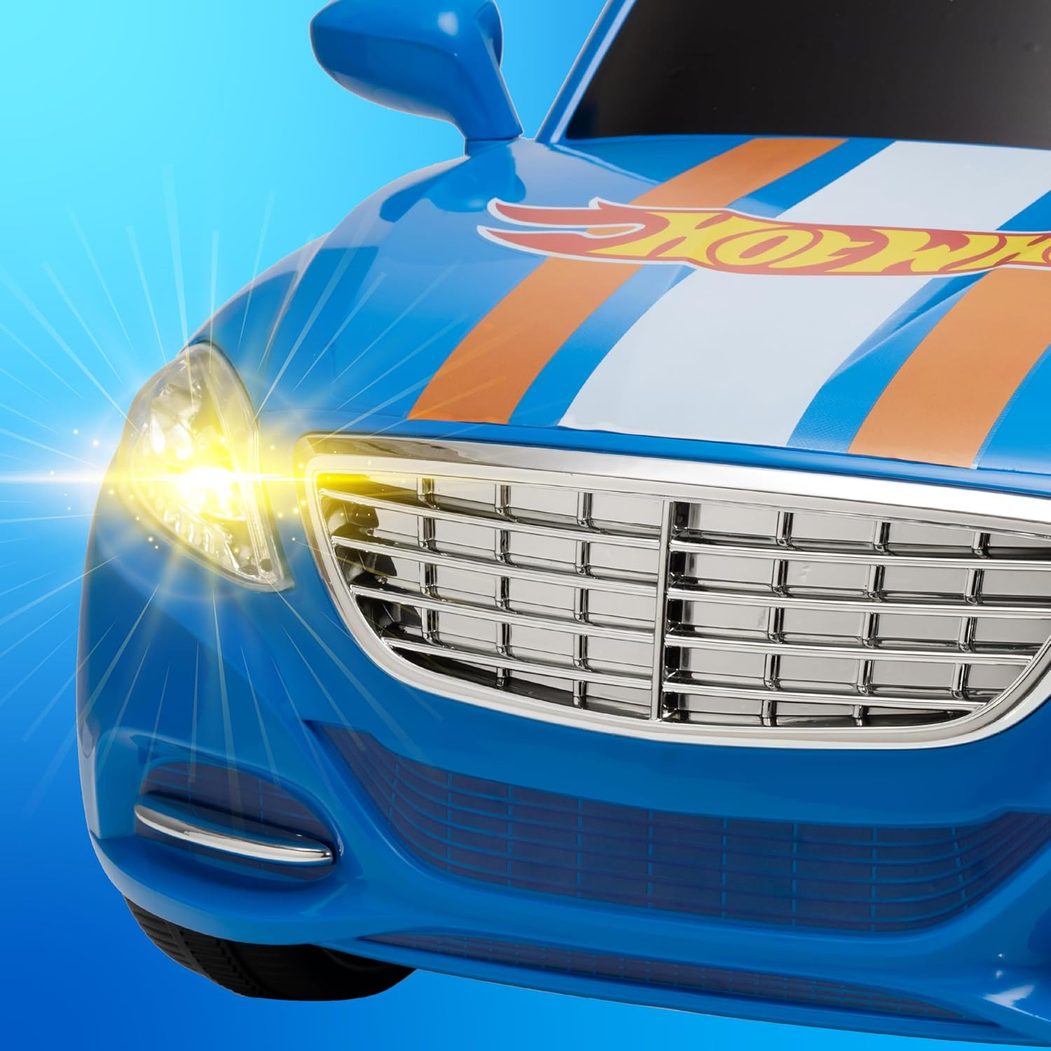 Hot Wheels 6V Kids Ride on Car, Rechargeable Battery, Working Headlights, Sounds
