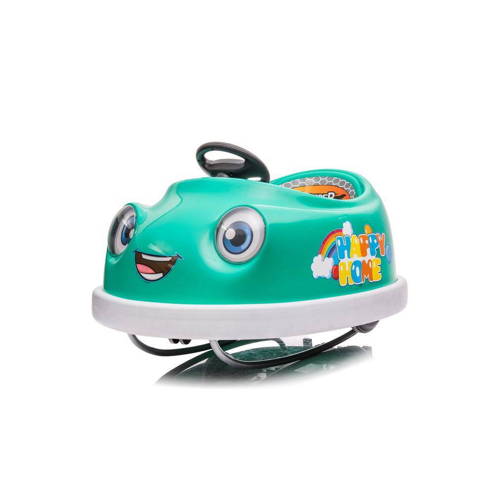 12-Volt Dual Bumper Car for Kids 1-6 Years Old Electric Car W/Pushrod Dinner Pla